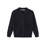 Harper James Pilro Pinstripe Knit Cardigan