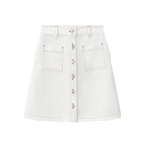Coco Blanc White Denim Skirt SS26