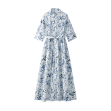 Coco Blanc Shirt Dress Floral