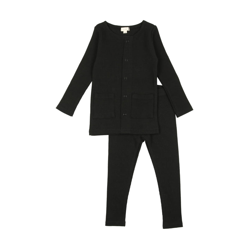 Analogie Cardigan Ribbed Set