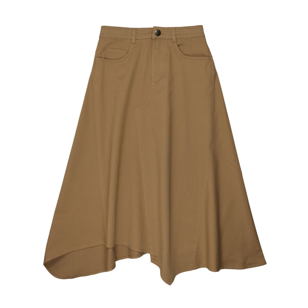 Coco Blanc Denim Maxi Skirt Tan