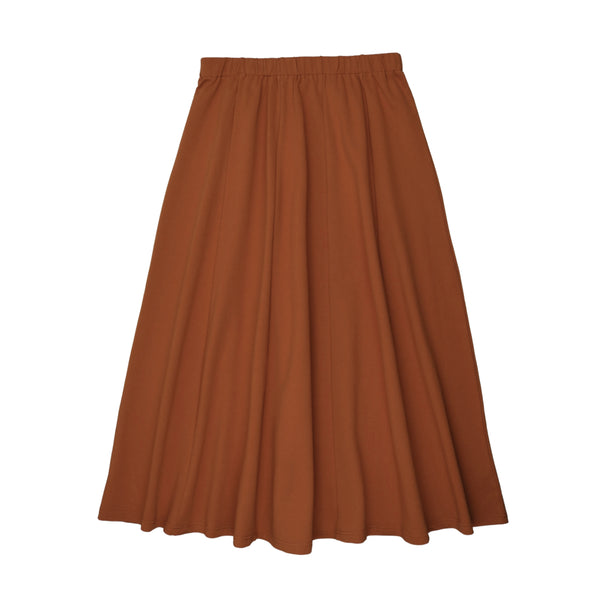 Coco Blanc Cotton Paneled Skirt Cognac