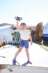 Coco Blanc Denim Printed Shorts