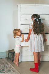 Bamboo Striped Cable Knit Sweater Set