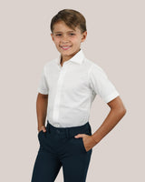 T.O. Boy's Green Label White Non-Iron Dress Shirt - SHORT SLEEVE
