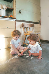 Le Bourdon Double Stripe Sailor Collar Blouse and Shorts Set