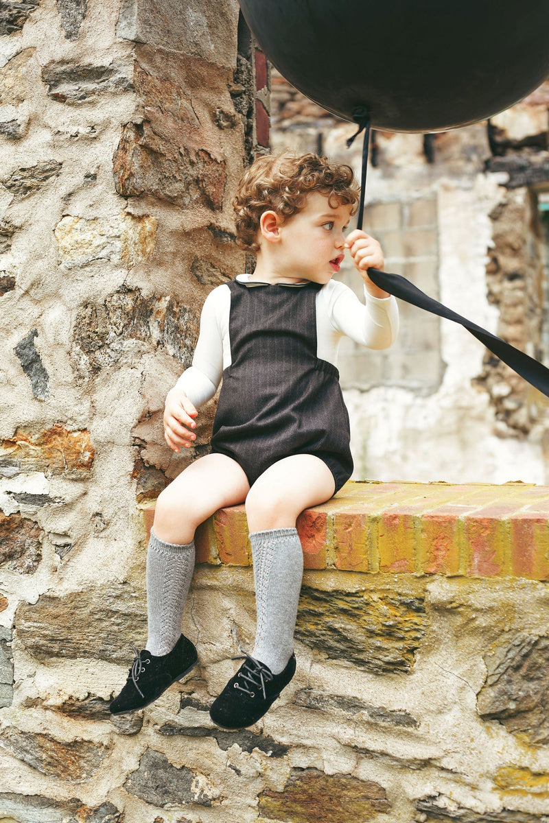 BACE Striped Wool Bubble Romper