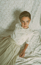 Bace Floral Collar Blouse & Herringbone Skirt