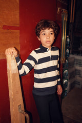 Bace Wide Stripe Collar Polo