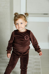 Pouf Logo Velour Pjs - Brown