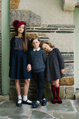 Analogie Marled Boys Crew Neck - Navy