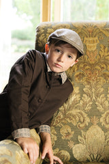 Analogie Home Garden Boys Shirt  - Oat Print