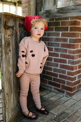 Analogie Cherry Patch Sweatshirt Set  - Bud Pink