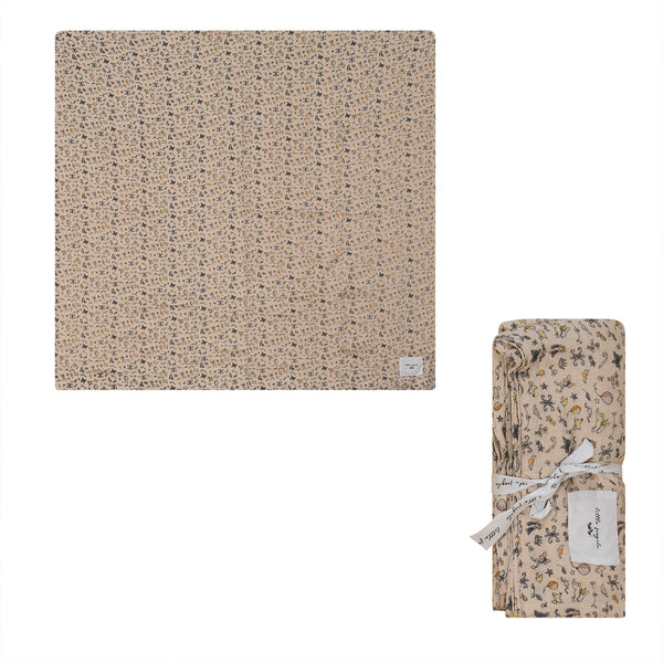 Little Fragile Floral Print Muslin Swaddle
