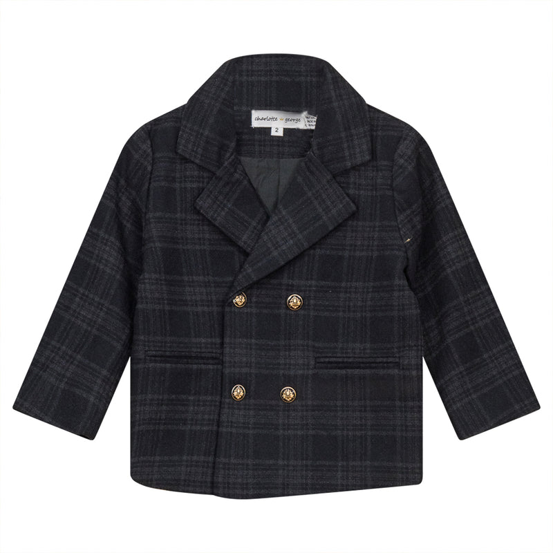 Charlotte & George Boys Plaid Blazer