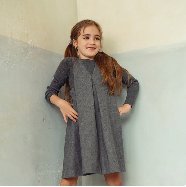 Pompomme Wool Jumper - Grey