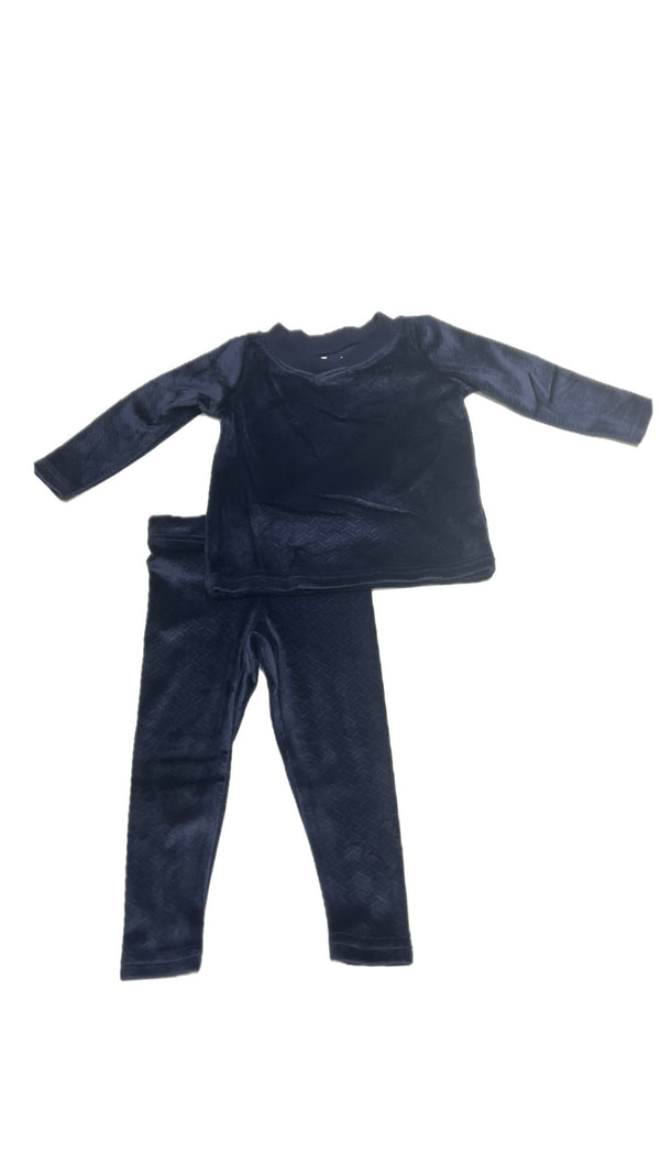 Tomi Velvet Weave Pajamas Navy