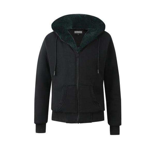 T.O. Removable Fur Hoodie - Green