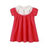 Nou Nelle Hot Pink Embroidered Dress