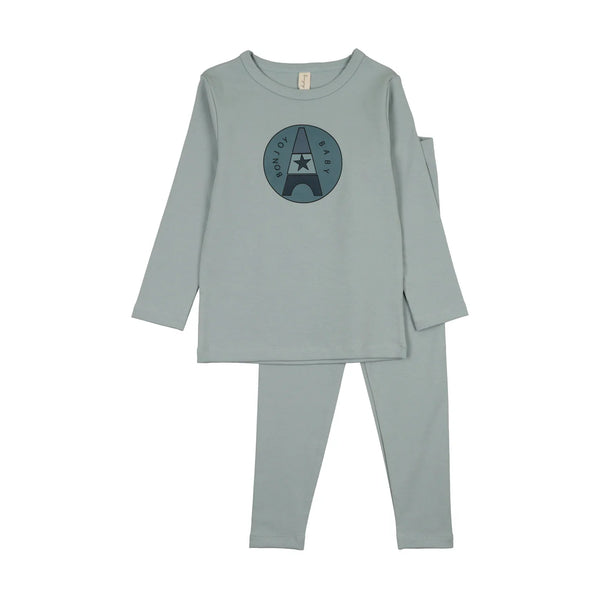 Bonjoy Eiffel Tower Pajamas Blue
