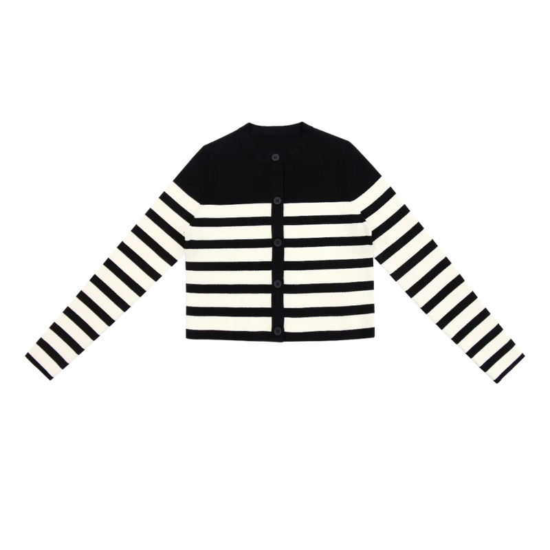 Coco Blanc Striped Cardigan Maxi