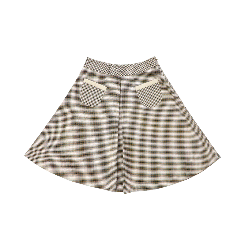 Coco Blanc Front Pleat Skirt