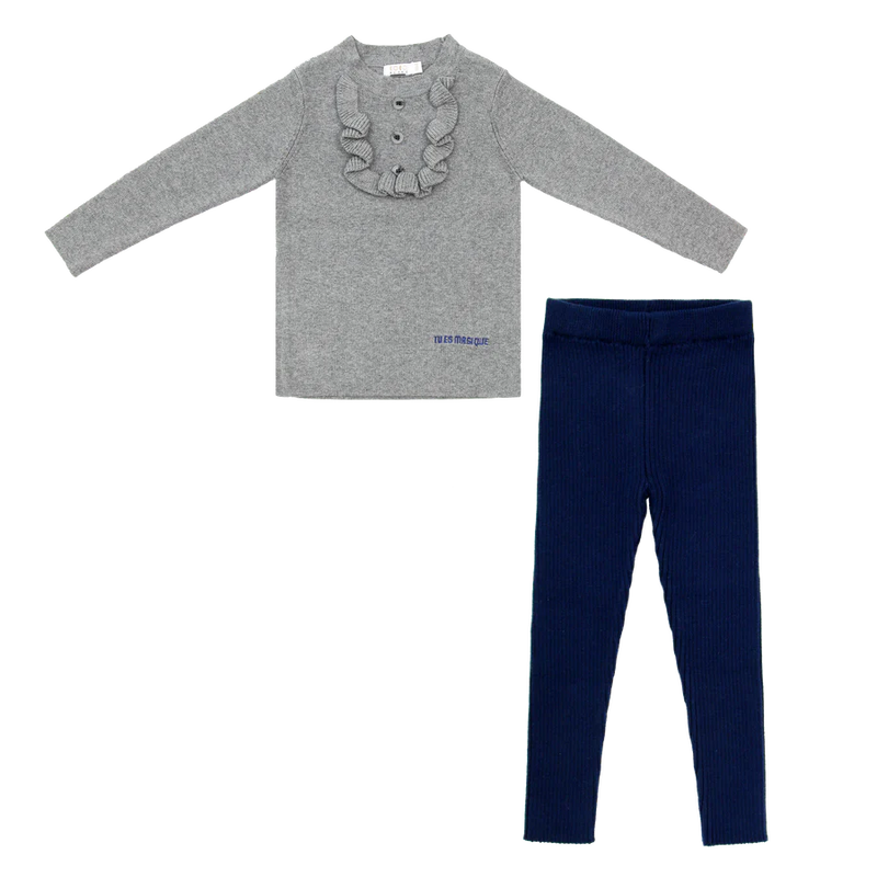 Coco Blanc Ruffle Bib Legging Set