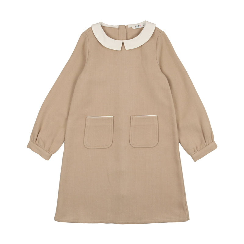 Coco Blanc Peter Pan Wool Dress AW23