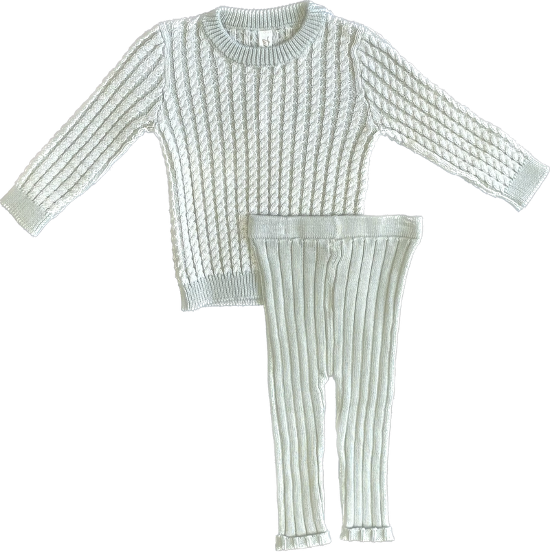 Tun Tun Cable Knit Sweater Set