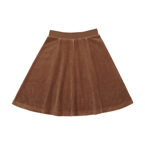 Coco Blanc Velour Paneled Skirt