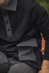 Jaybee Denim Paneled Polo