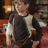 Blumint Stitched Diagonal Colorblock Sweater