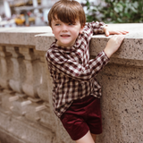 Coco Blanc Plaid Shirt - Burgundy Gingham