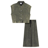 Kix Washed Denim Set