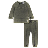 Kix Washed Raw Edge Sweatshirt Set