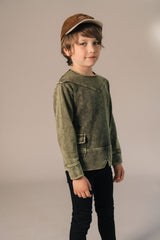 Kix Washed Raw Edge Sweatshirt