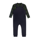 Elys & Co French Terry Scottish Navy Bodysuit + Overalls - Navy