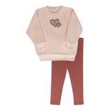 Elys & Co Embroidered Liberty Berry Pink 2 PC Set - Pink