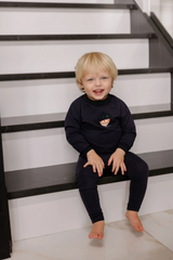 Elys & Co French Terry Scottish Navy 2 PC Set  - Navy