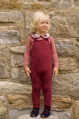 Elys & Co French Terry Scottish Pink Bodysuit + Overalls - Pink