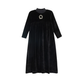 Aurora Metallic Crest Black Robe - Black