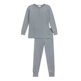 Aurora Floral Leaf Blue Pajamas - Blue