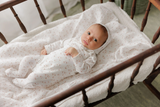 Aurora Floral Leaf Ivory Girl Footie Set - Ivory Girl