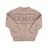Looms Fair Isle Collection Cardigan - Mauve