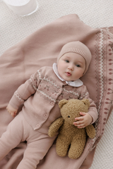 Looms Fair Isle Collection Footie - Mauve