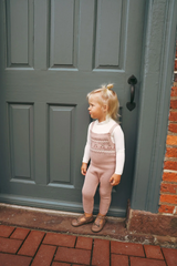 Looms Fair Isle Collection Overalls Set - Mauve