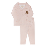 Elys & Co Gingham Teddy Pink Pajamas - Pink