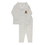 Elys & Co Gingham Teddy Tan Pajamas - Tan