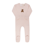 Elys & Co Gingham Teddy Pink Footie - Pink