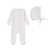 Mini Label Girls Geometrical Printed Footie Set - White